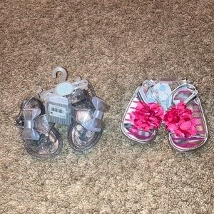 Baby Girl Sandals Lot of 2 Size 3 6-9 months